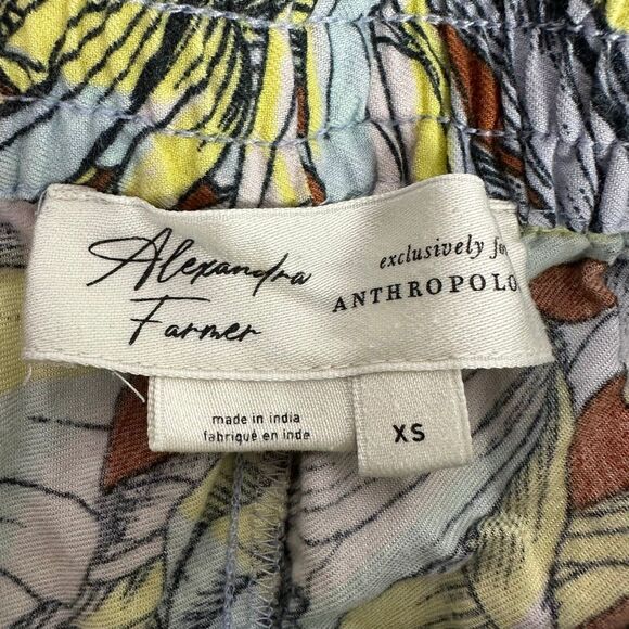 Alexandra Farmer Anthropologie XS Printed Wide Leg Pajama Bottoms - Picture 7 of 7